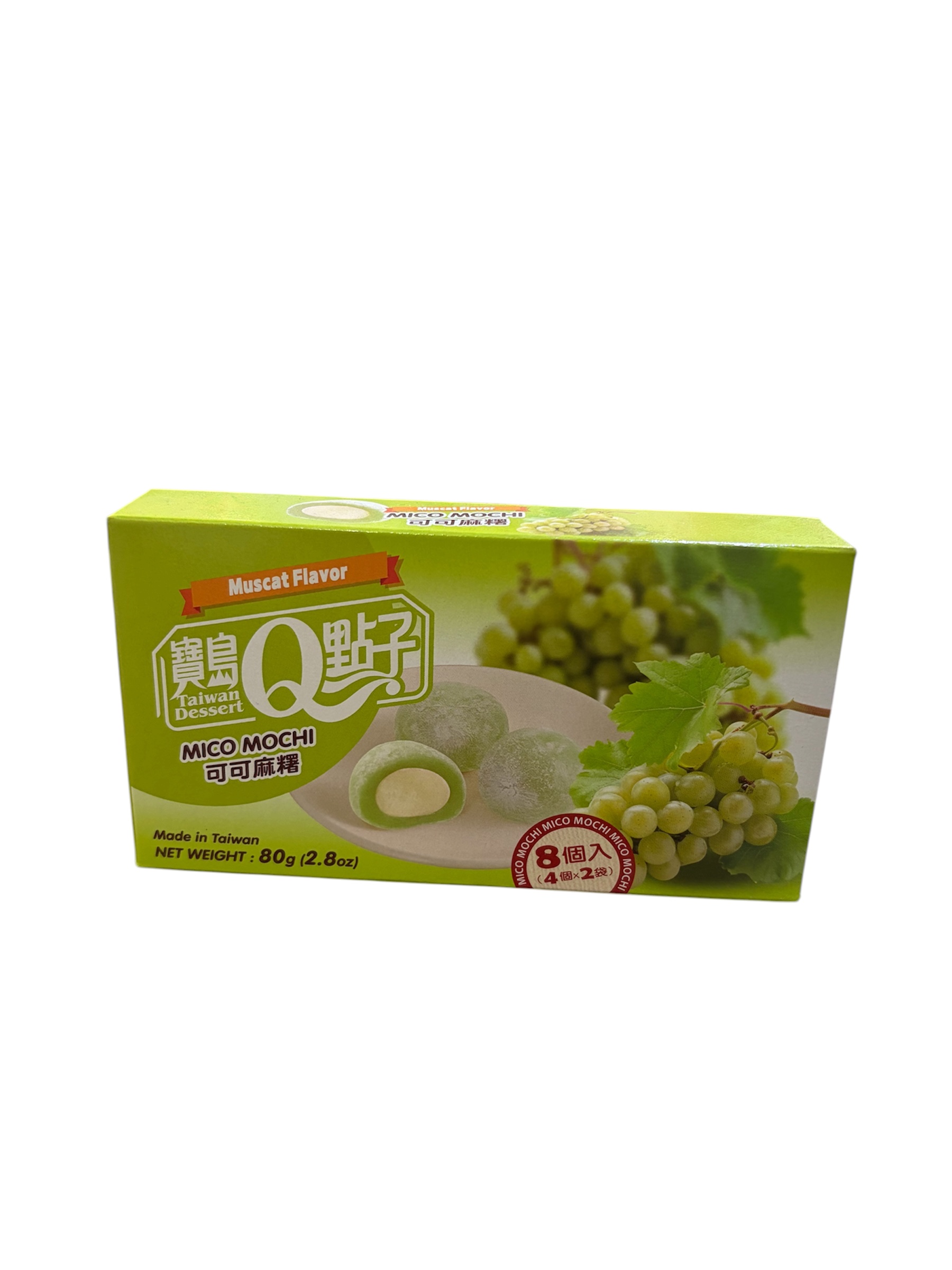 Taywan Dessert Mico Mochi Saveur Raisin Vert